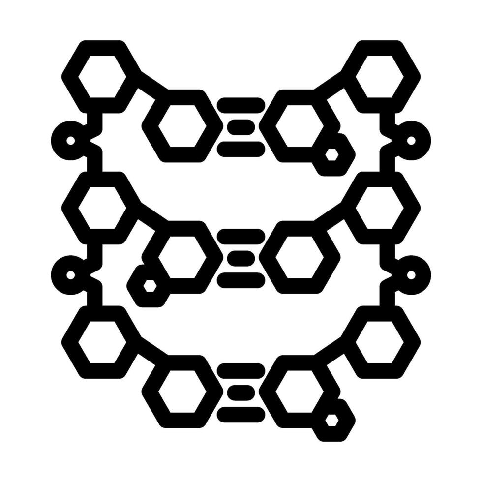 molecular structure genetic line icon illustration vector