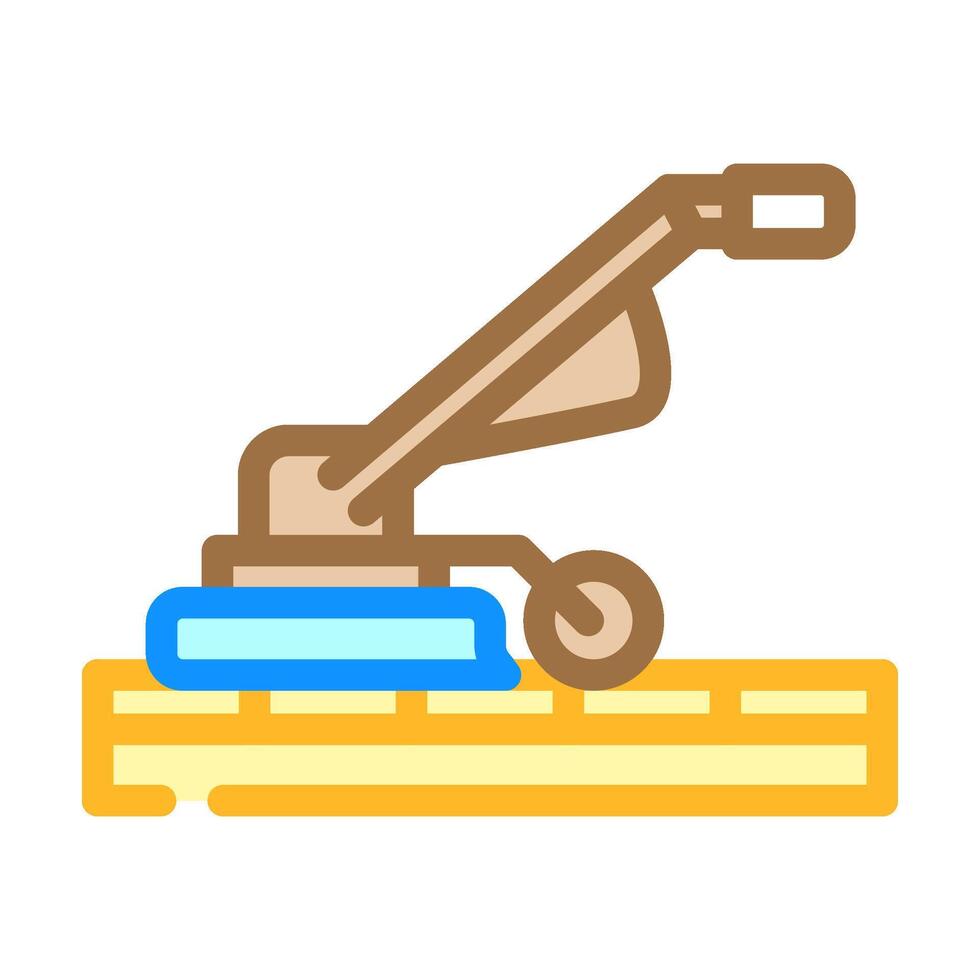 floor polishing home maintenance color icon illustration vector