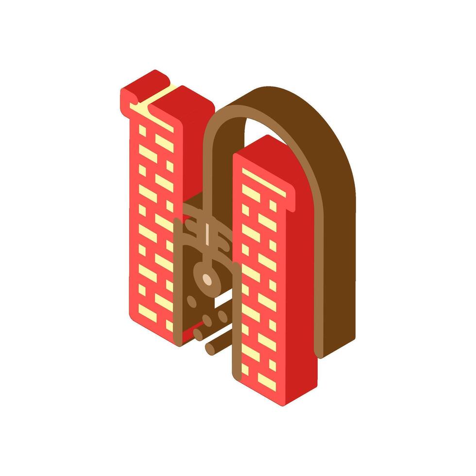 chimney cleaning home maintenance isometric icon illustration vector