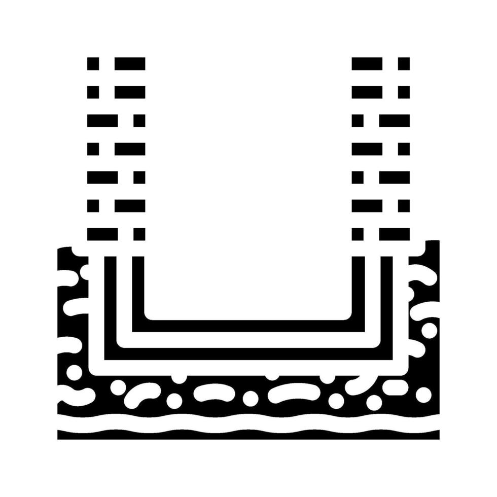 basement waterproofing home maintenance glyph icon illustration vector