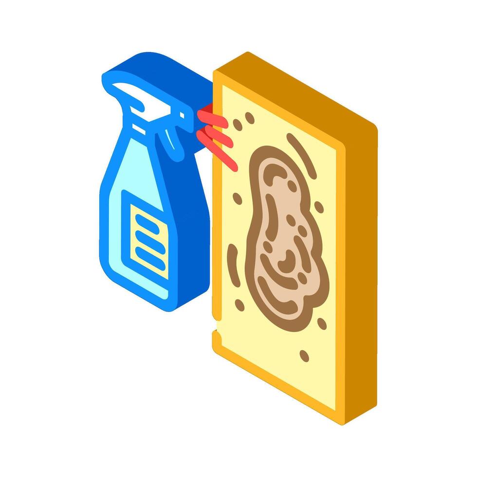 mold removal home maintenance isometric icon illustration vector
