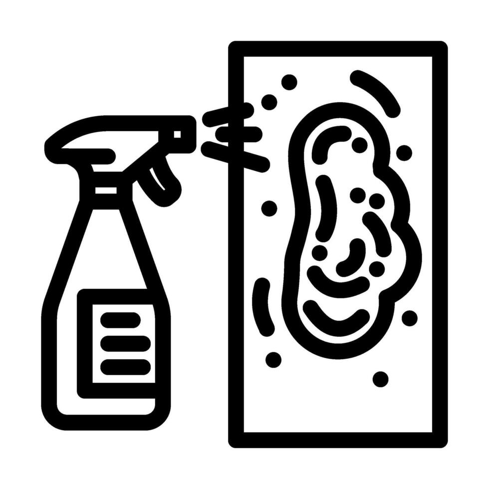mold removal home maintenance line icon illustration vector