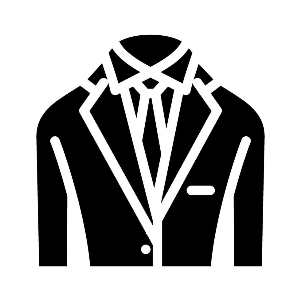 suit tie interview job glyph icon illustration vector
