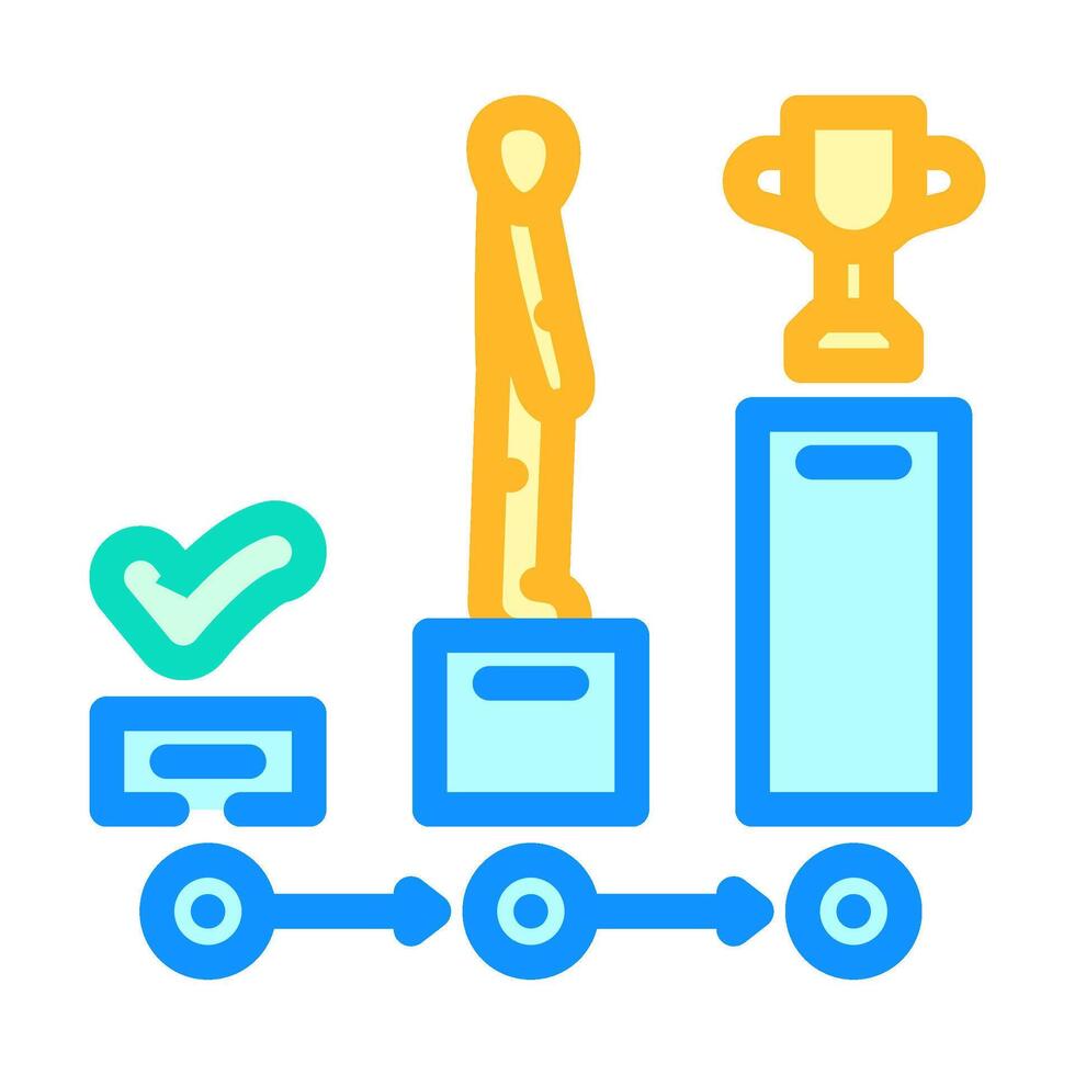 professional goals interview job color icon illustration vector