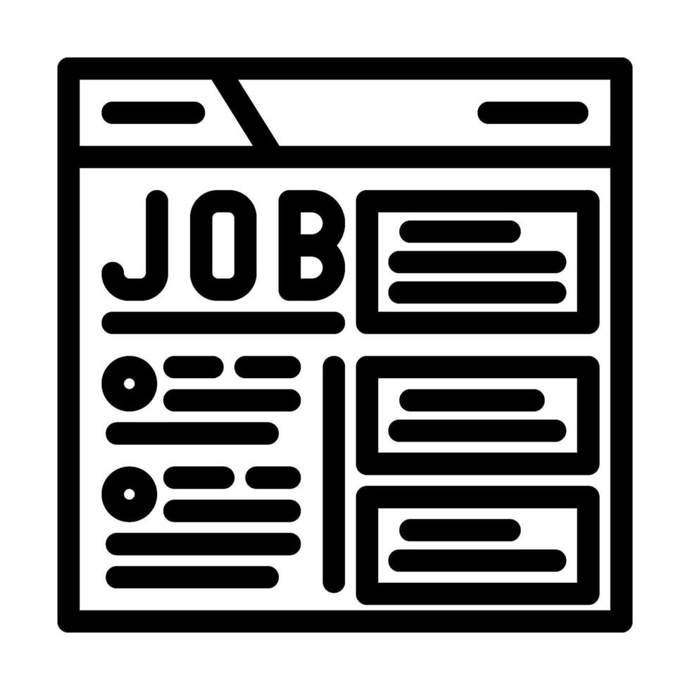 job listing ad interview job line icon illustration vector