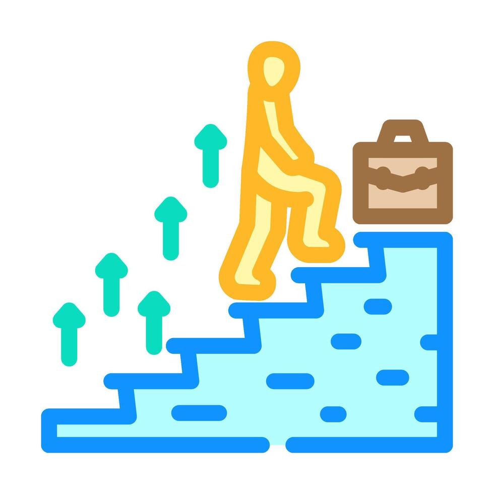 work experience interview job color icon illustration vector