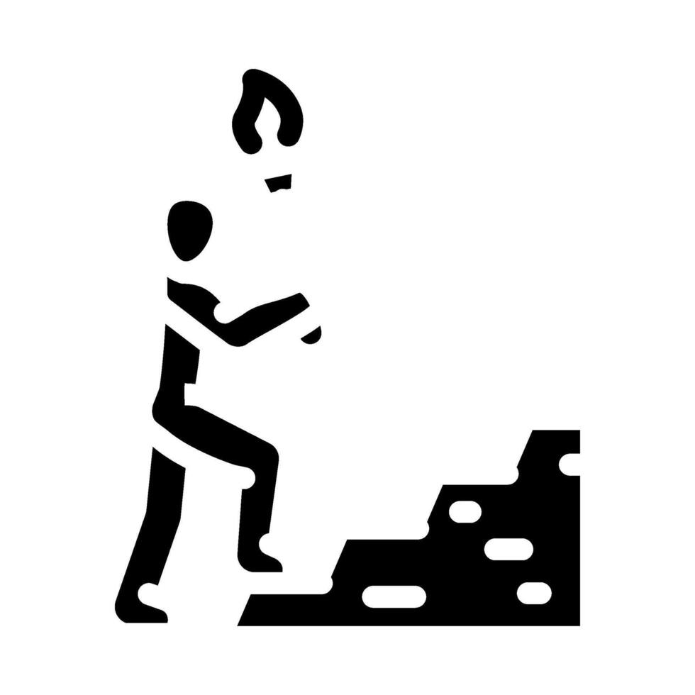 initiative interview job glyph icon illustration vector