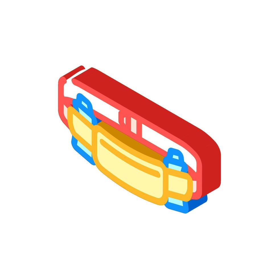 hydration belt nordic walking isometric icon illustration vector