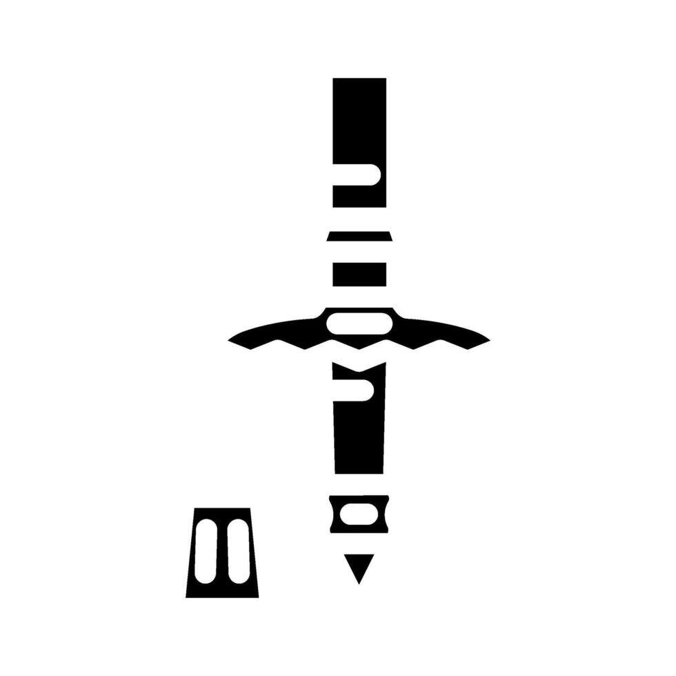 pole tip close up spike rubber cap glyph icon illustration vector