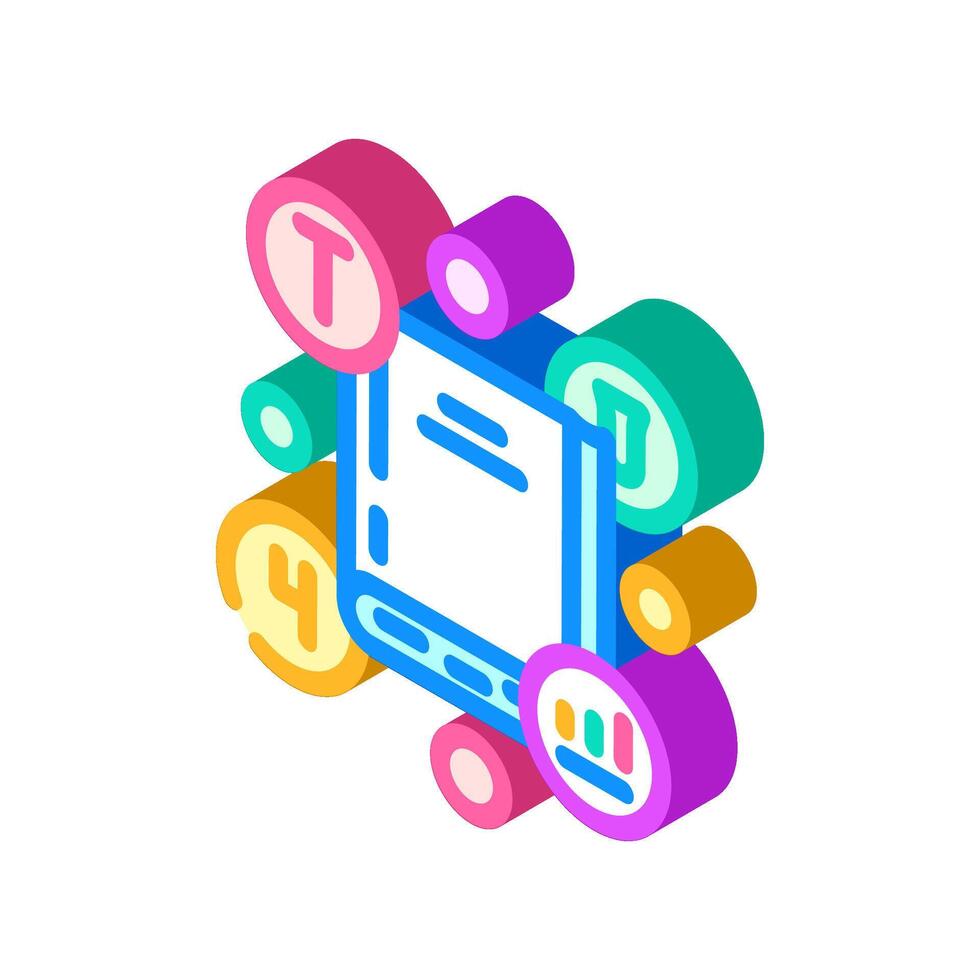 knowledge base online learning platform isometric icon illustration vector