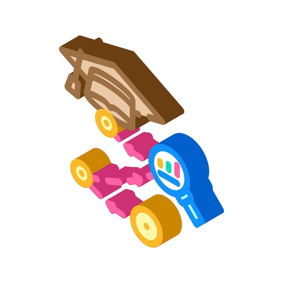 learning analytics online platform isometric icon illustration vector
