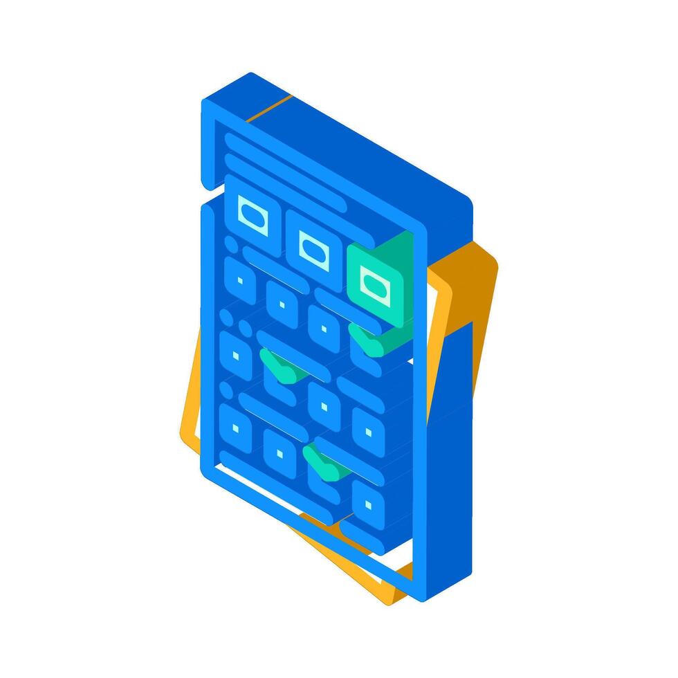 quiz tests online learning platform isometric icon illustration vector