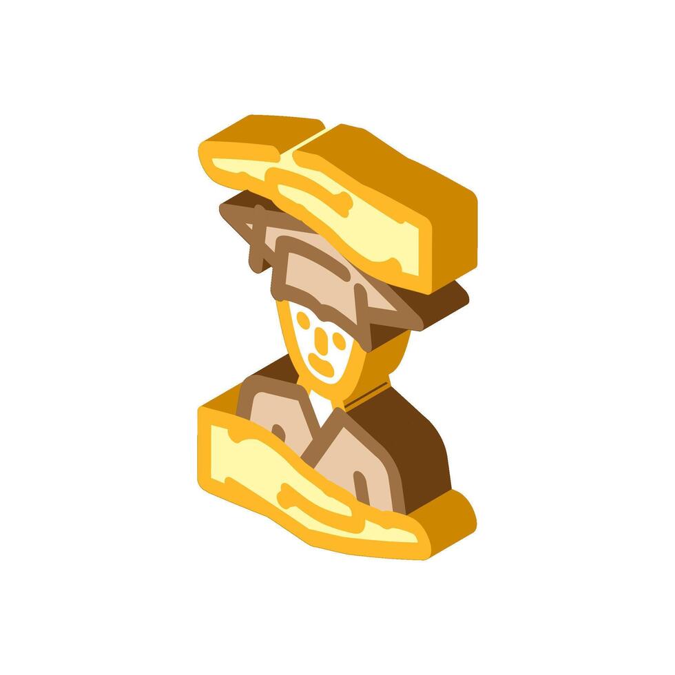 student support online learning platform isometric icon illustration vector