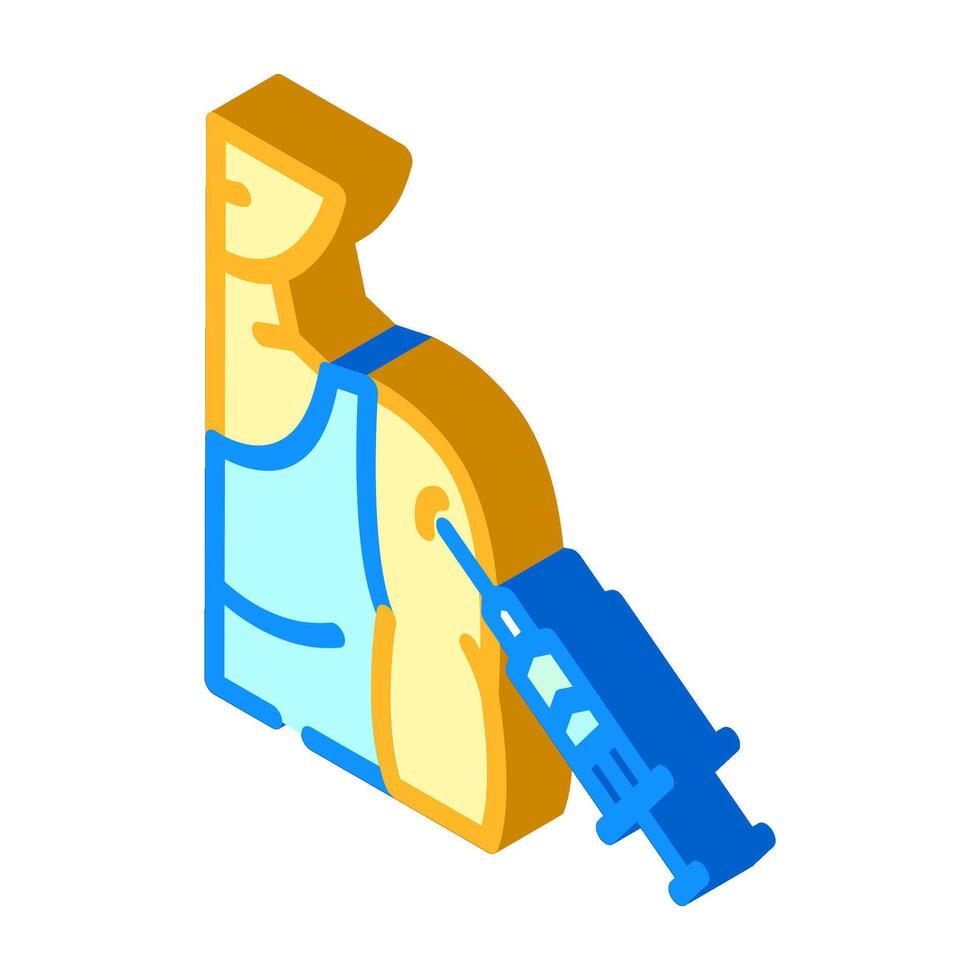 vaccine administration pharmacist isometric icon illustration vector