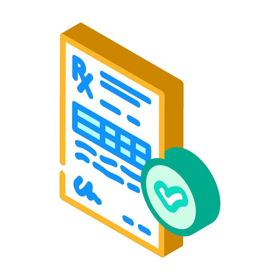 prescription verification pharmacist isometric icon illustration vector
