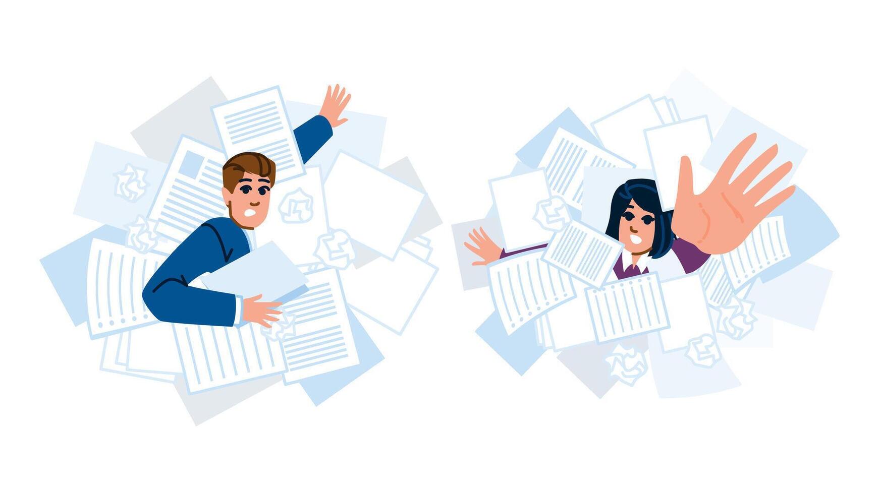 overload paper work stress vector