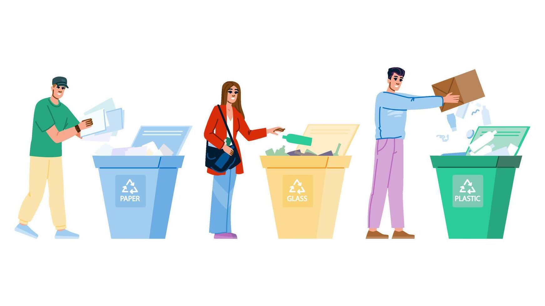 composting sorting trash vector