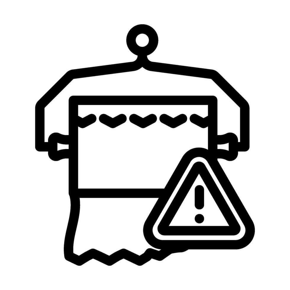 diarrhea warning line icon illustration vector