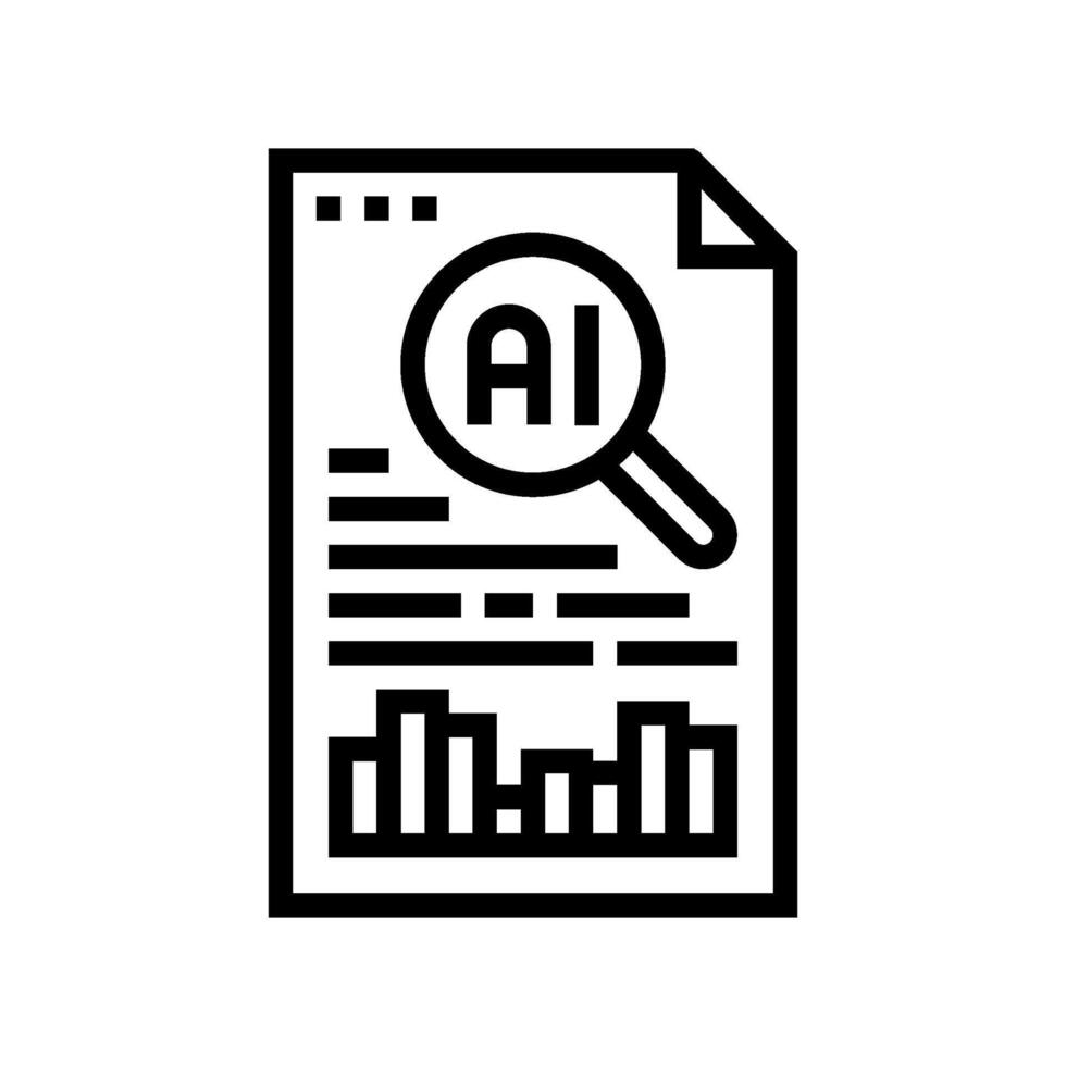 audit report ethical ai line icon illustration vector