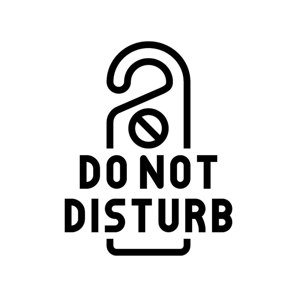 do not disturb hybrid work line icon illustration vector