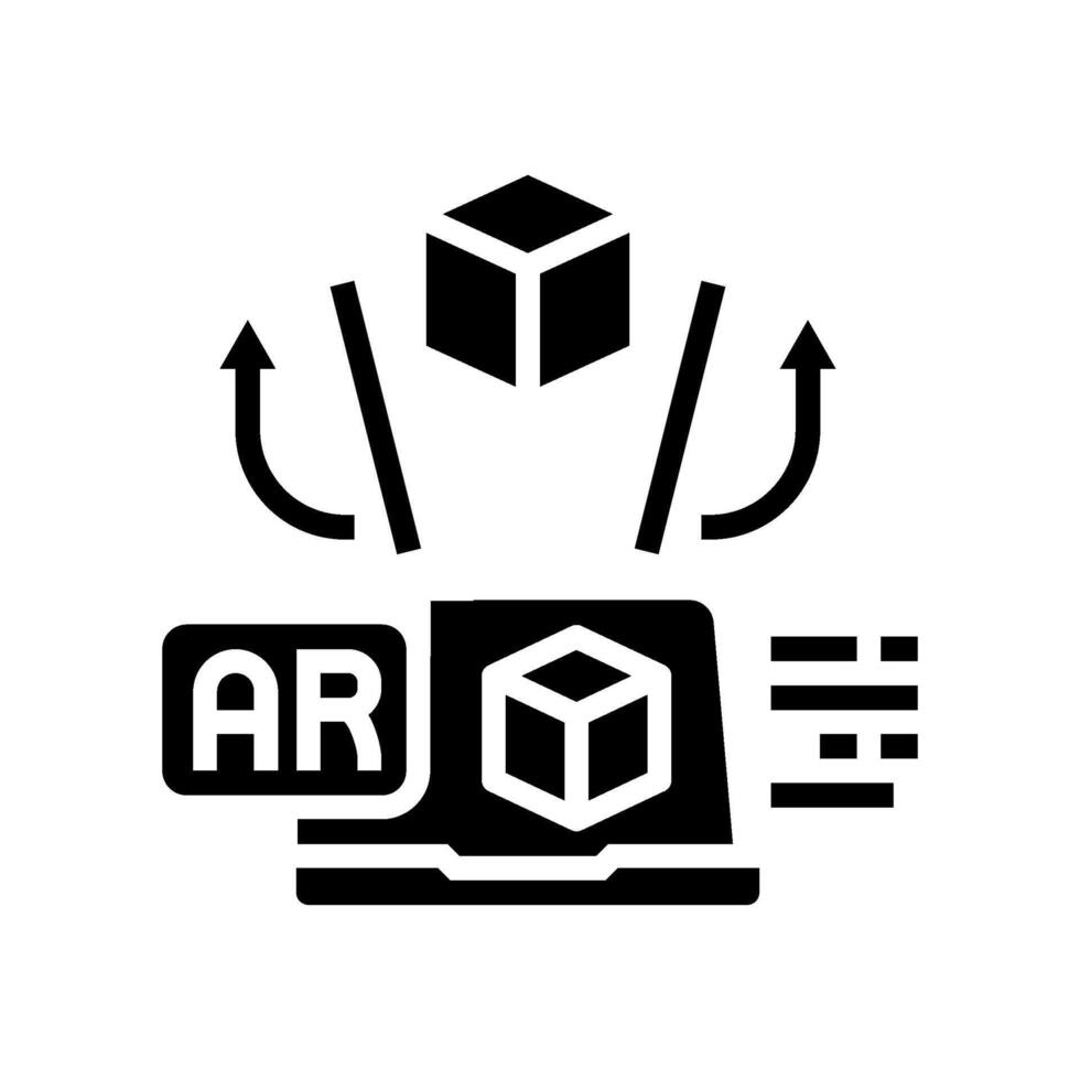 augmented reality industry industry 5 glyph icon illustration vector