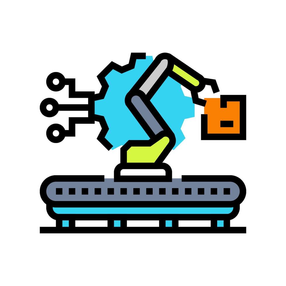 cyber physical systems industry 5 color icon illustration vector