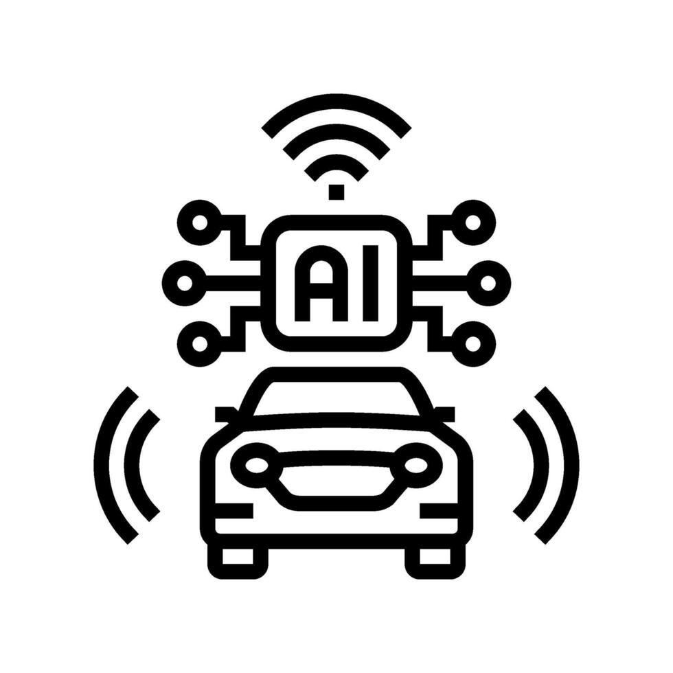 autonomous vehicles industry 5 line icon illustration vector