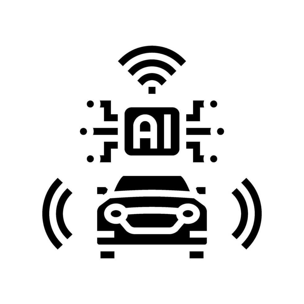 autonomous vehicles industry 5 glyph icon illustration vector