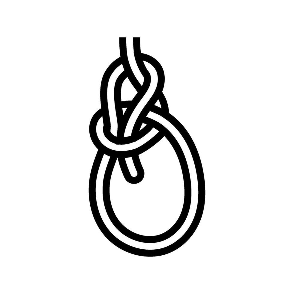 bowline nautical knot line icon illustration vector