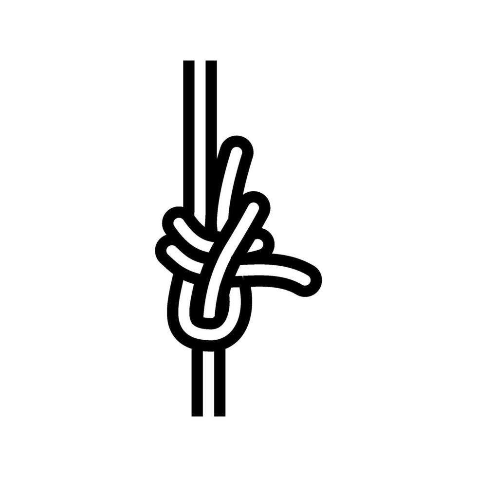 sheet bend nautical knot line icon illustration vector