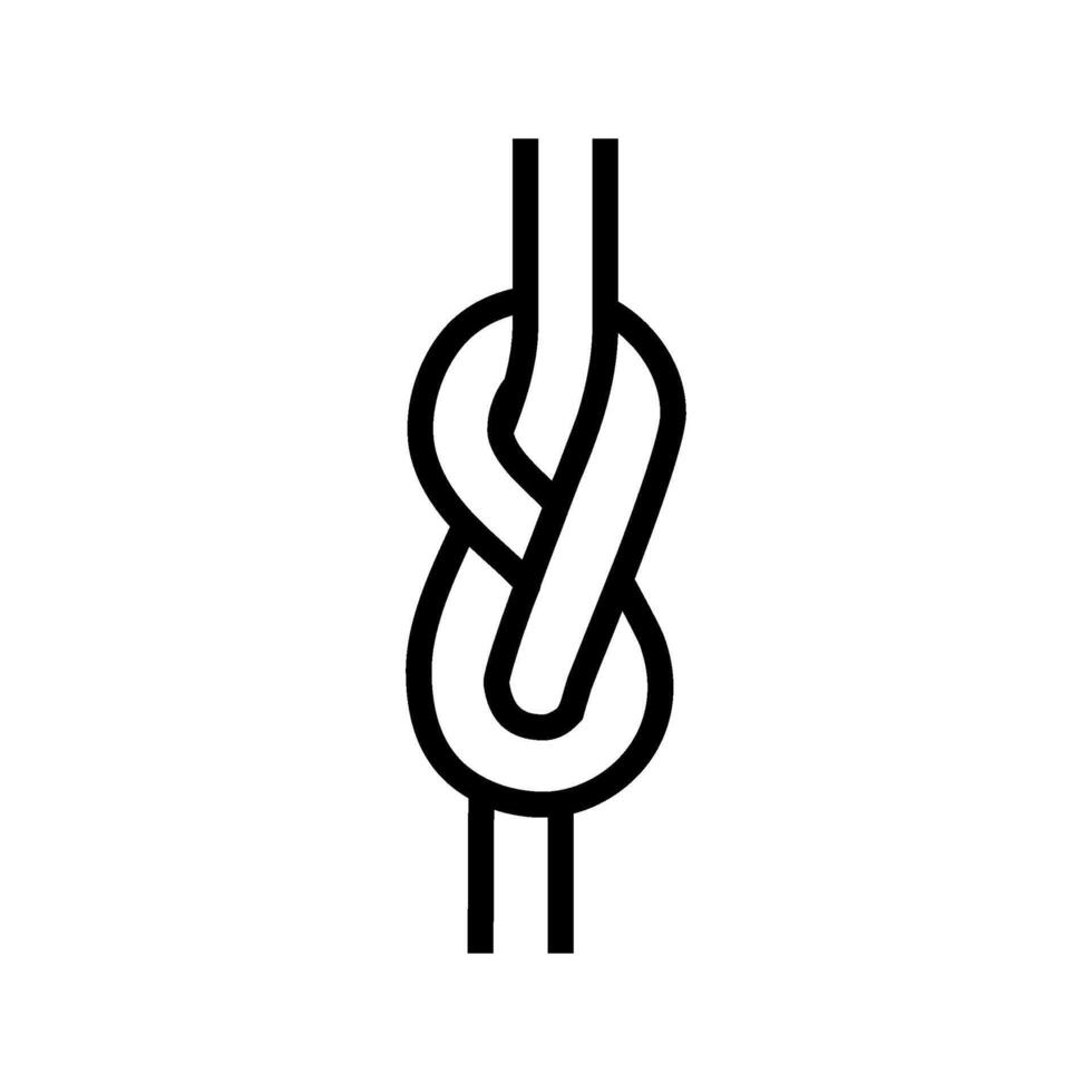figure eight nautical knot line icon illustration vector