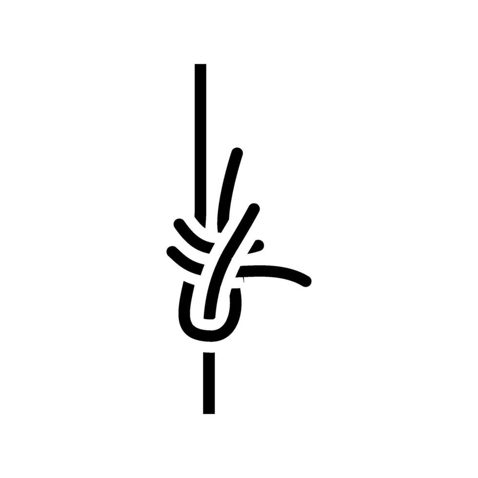 sheet bend nautical knot glyph icon illustration vector