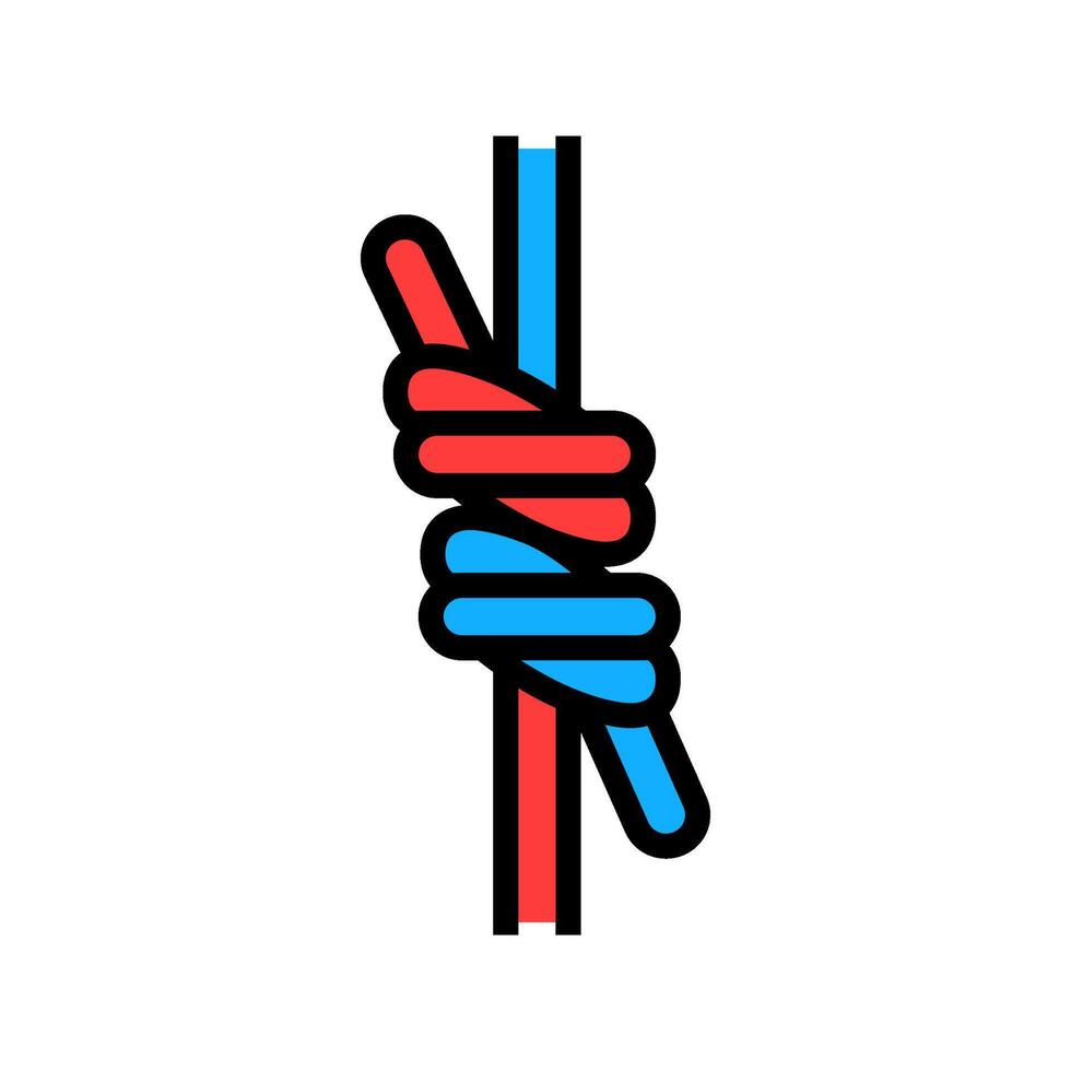 double sheet bend nautical knot color icon illustration vector