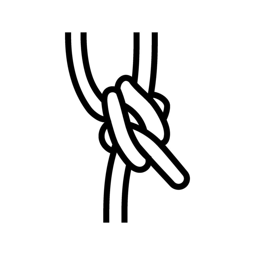 rolling hitch nautical knot line icon illustration vector