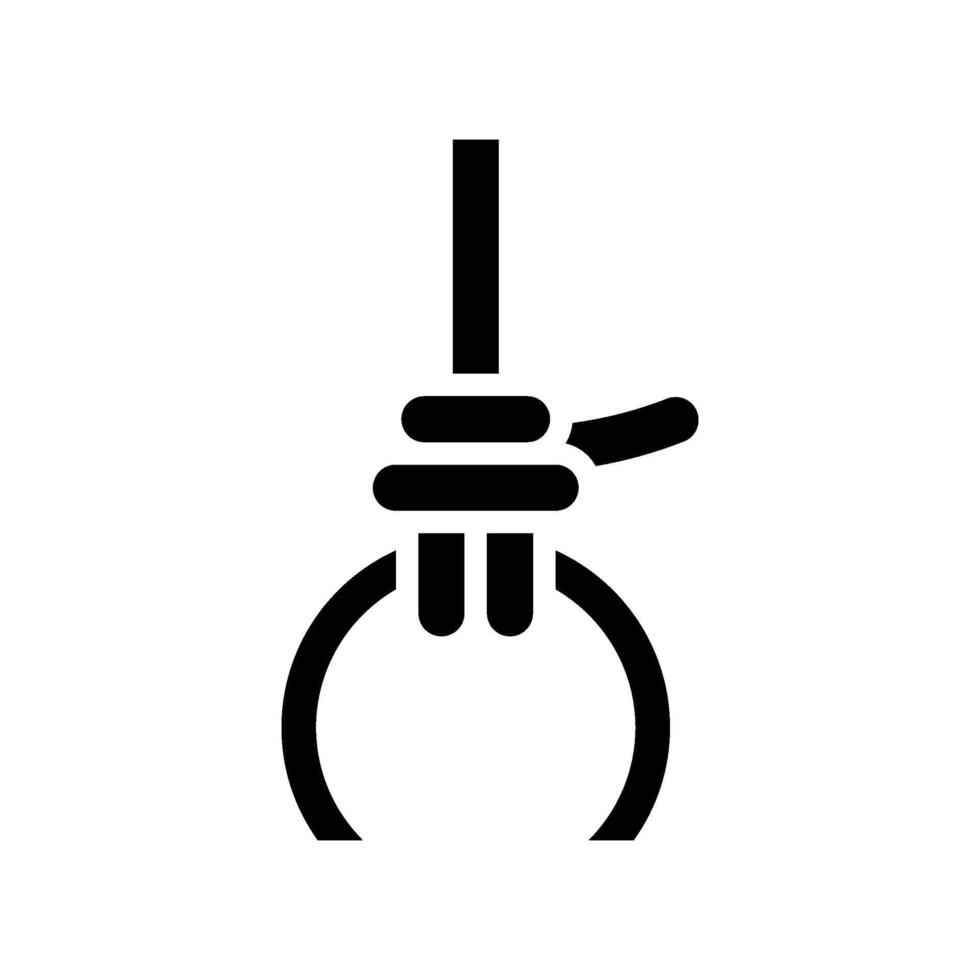 anchor hitch fisherman knot glyph icon illustration vector