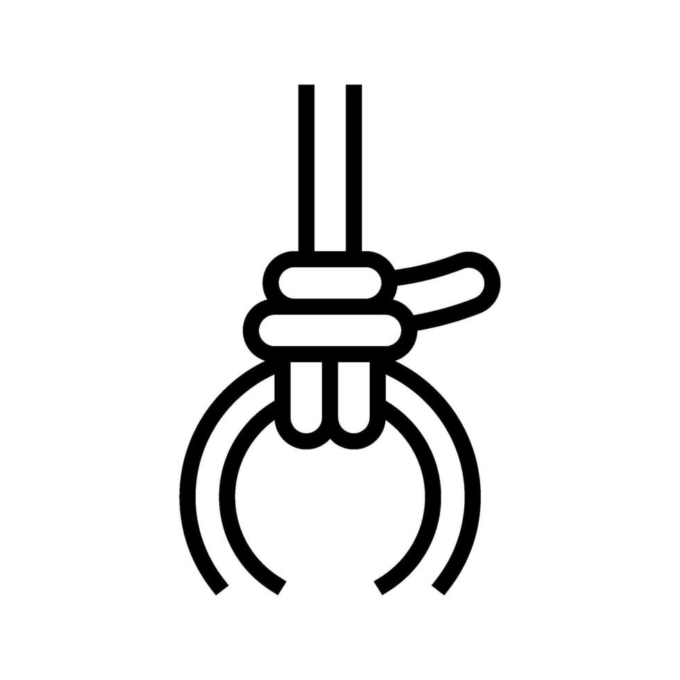 anchor hitch fisherman knot line icon illustration vector