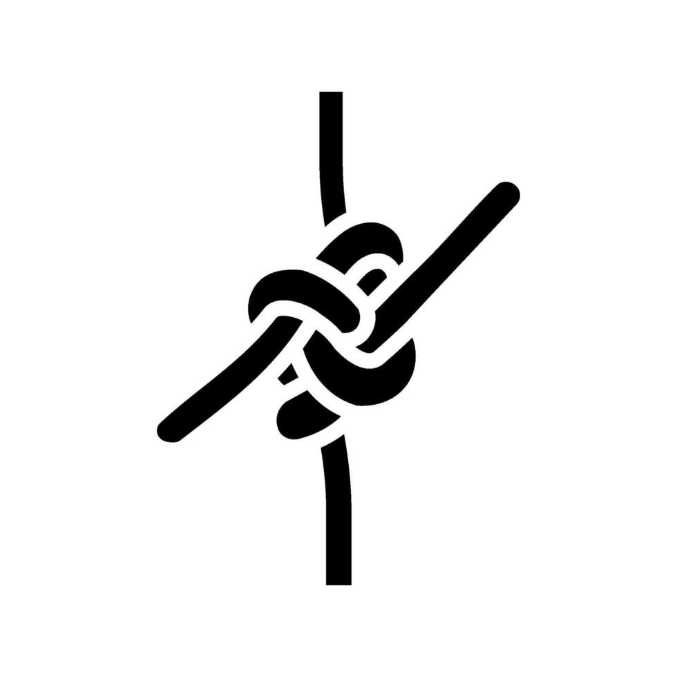 carrick bend nautical knot glyph icon illustration vector