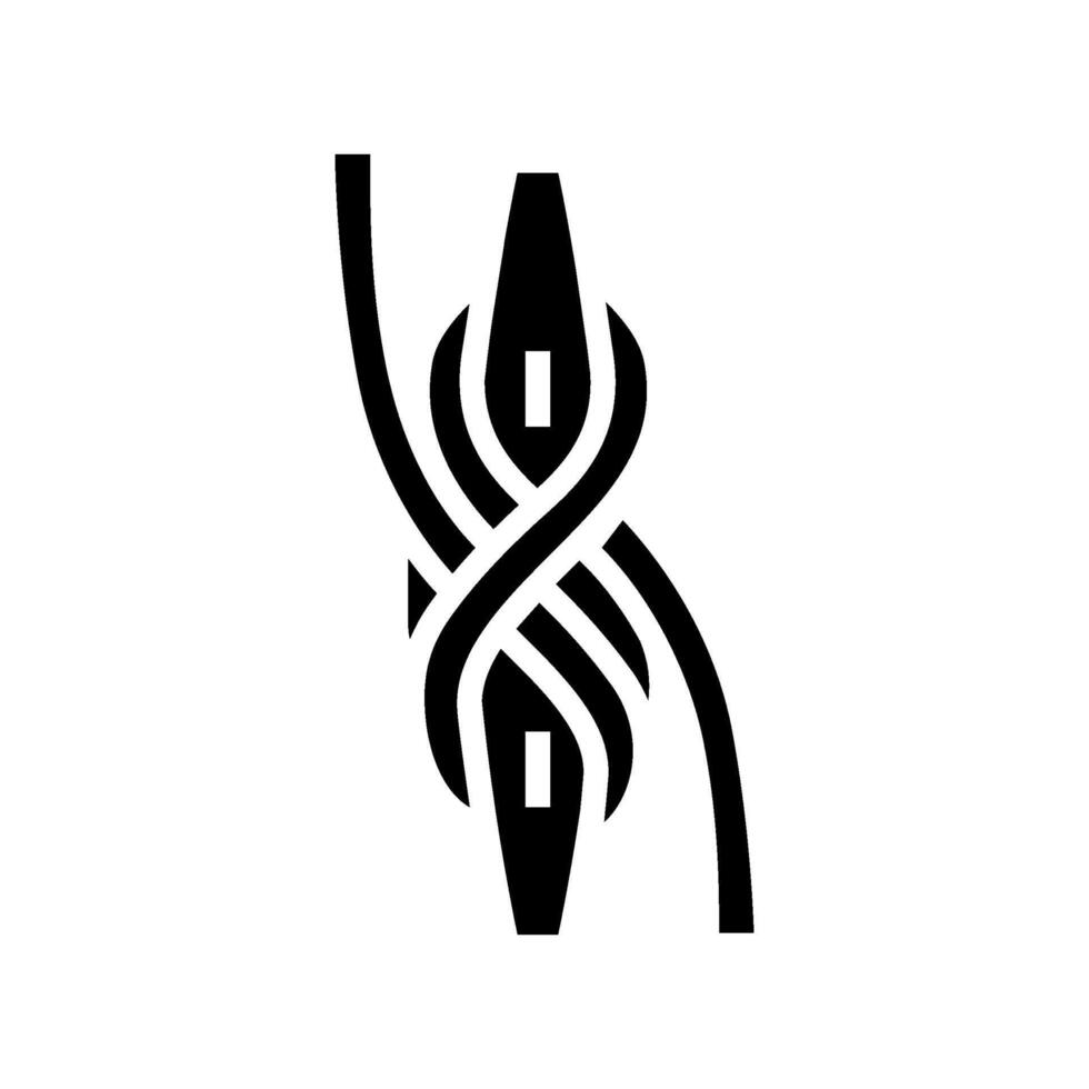 cleat hitch nautical knot glyph icon illustration vector