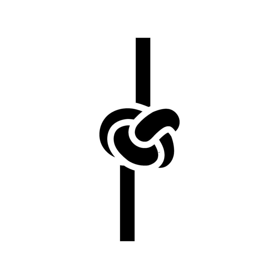 stopper knot nautical glyph icon illustration vector