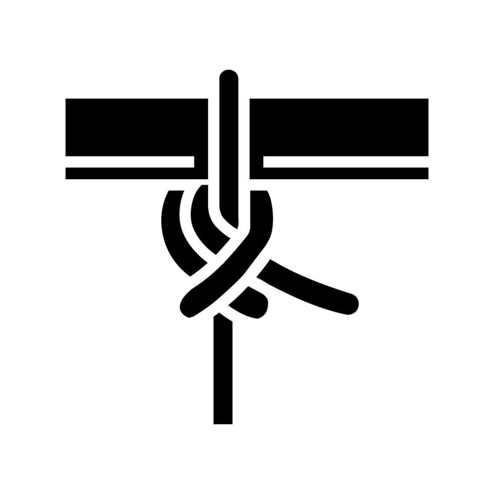 buntline hitch nautical knot glyph icon illustration vector