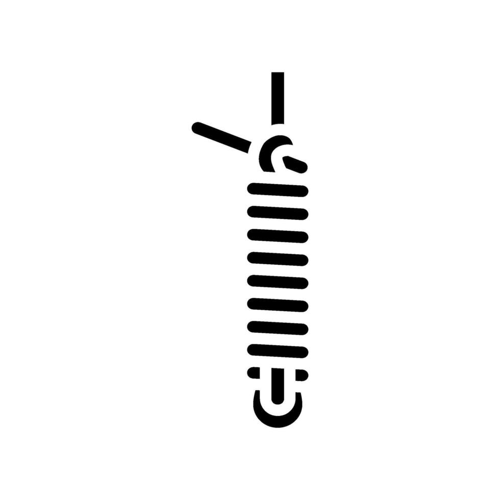 heaving line knot nautical glyph icon illustration vector