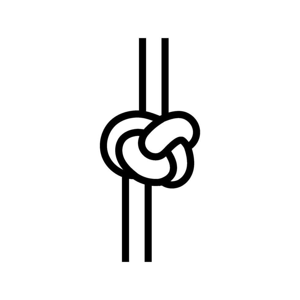 stopper knot nautical line icon illustration vector