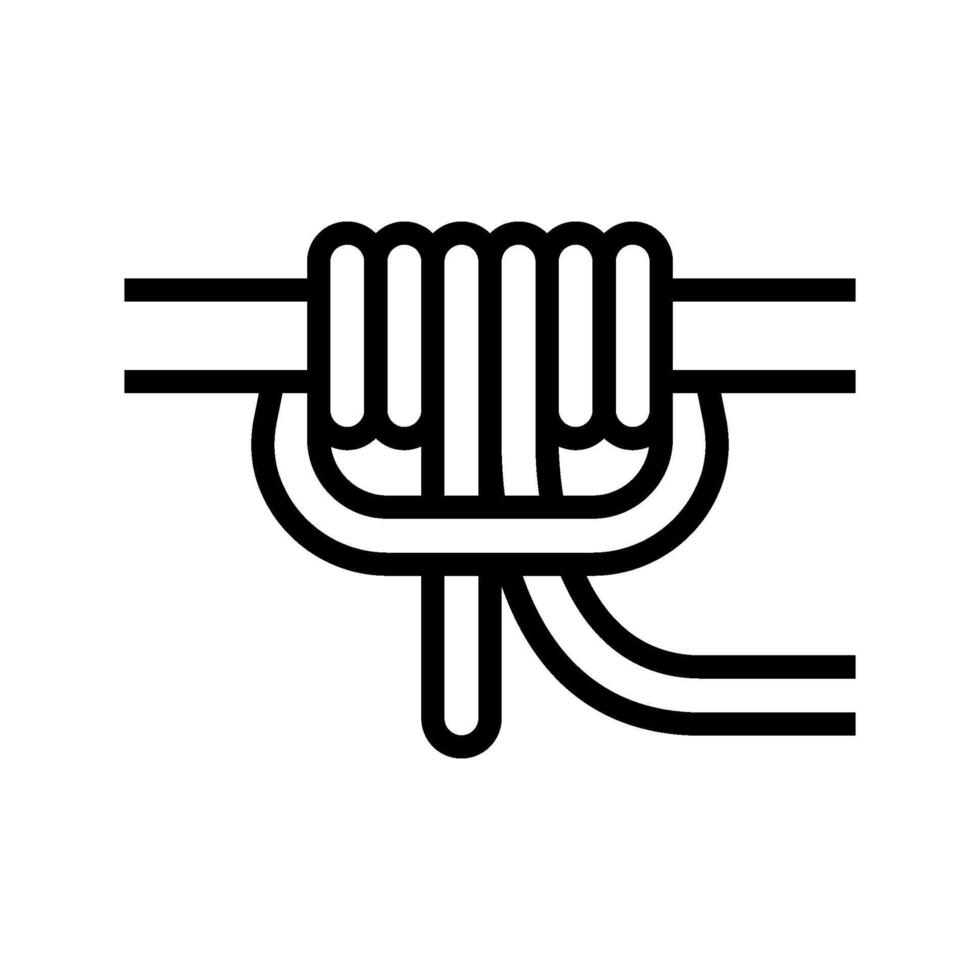 prusik knot nautical line icon illustration vector