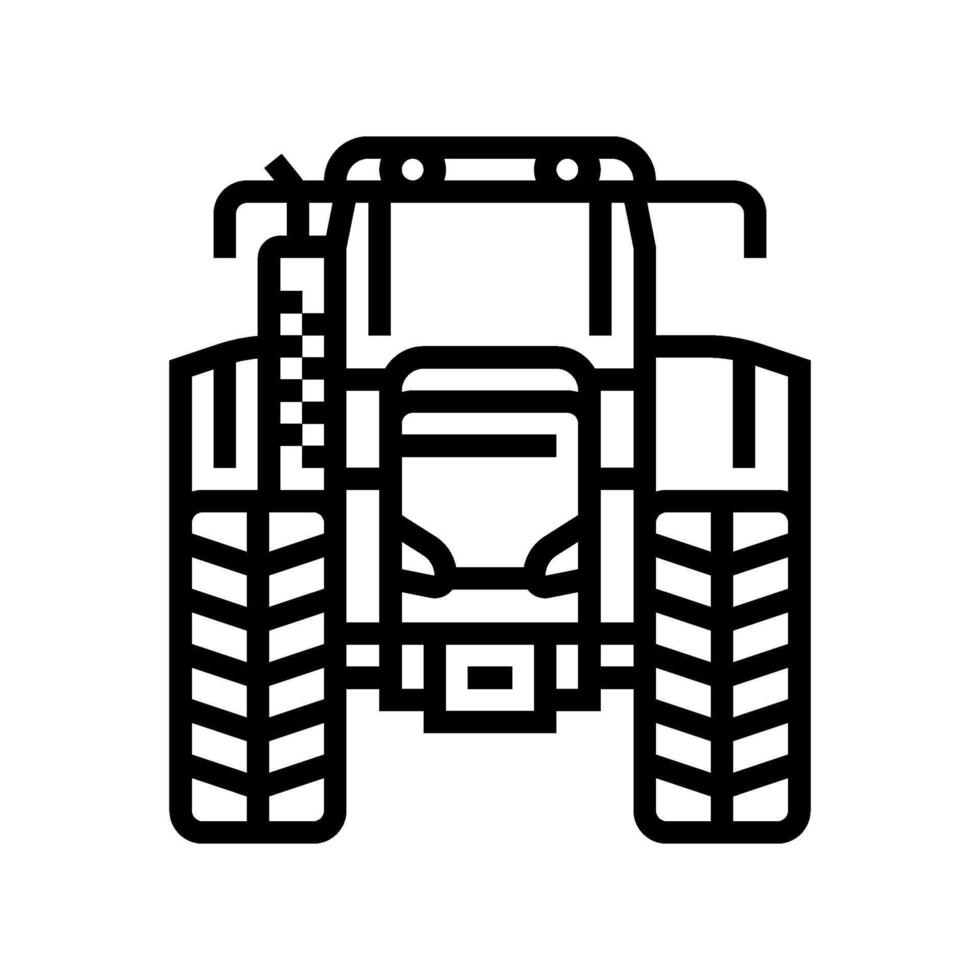 machinery tractor front line icon illustration vector