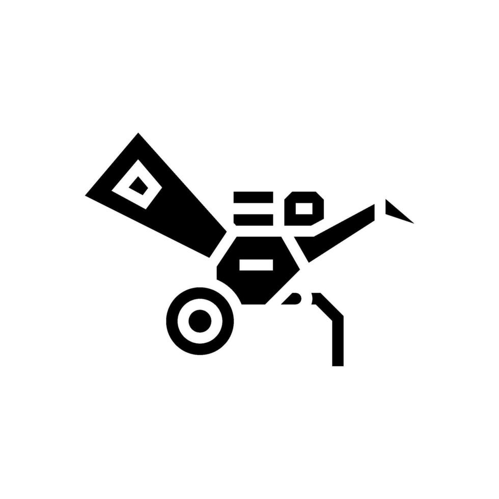 wood chipper tractor glyph icon illustration vector