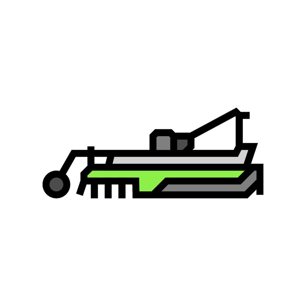 mower cutter tractor color icon illustration vector
