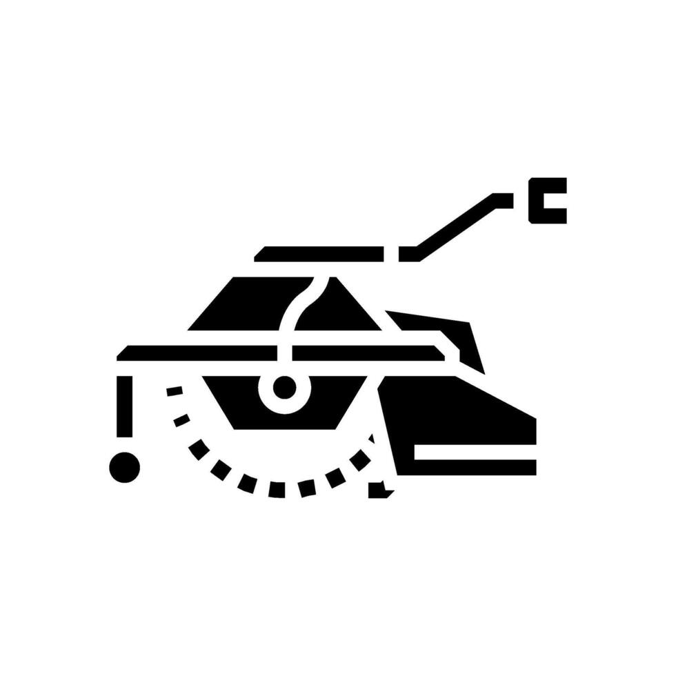 road sweeper tractor glyph icon illustration vector