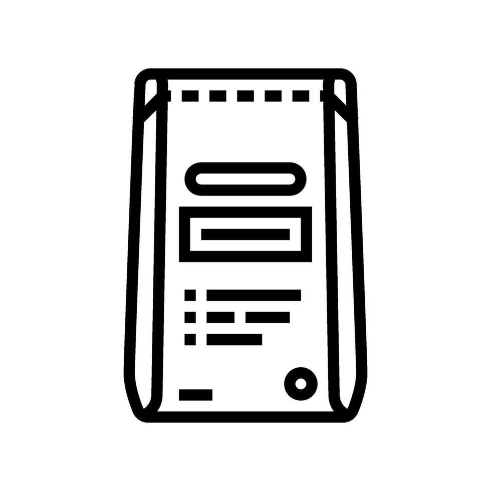 bag cement concrete line icon illustration vector