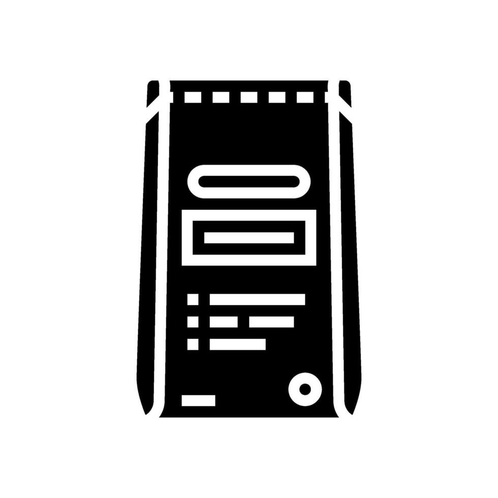 bag cement concrete glyph icon illustration vector