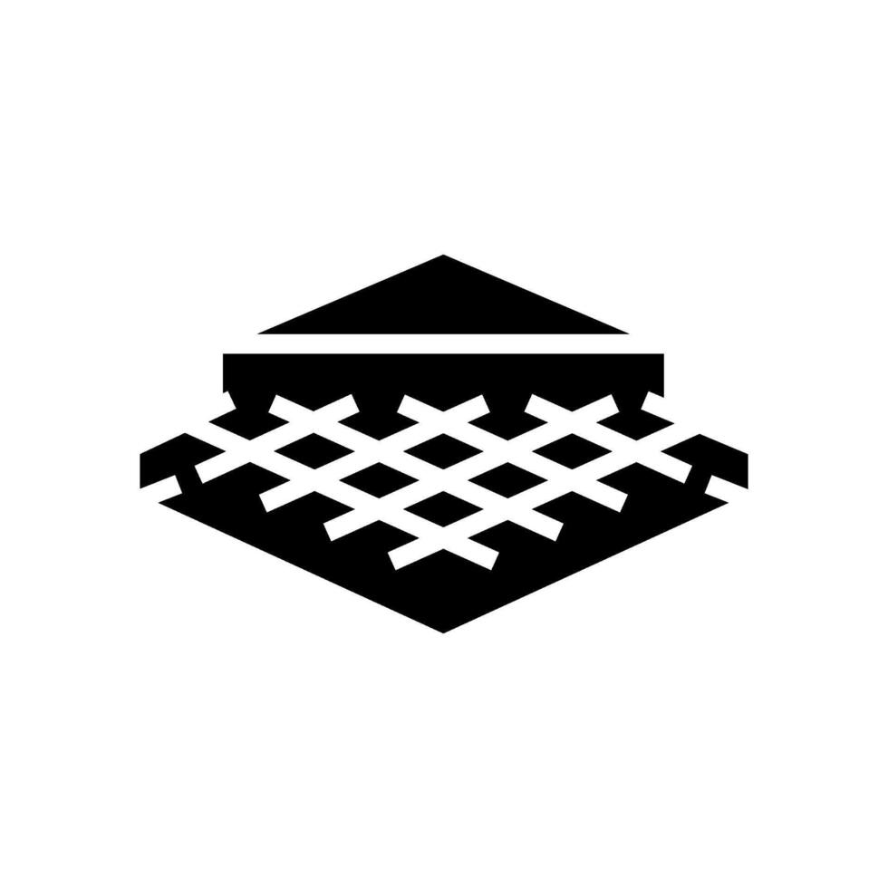 and rebar structure cement concrete glyph icon illustration vector